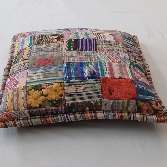Colorful Patchwork Throw Pillow - Picture 2 of 9